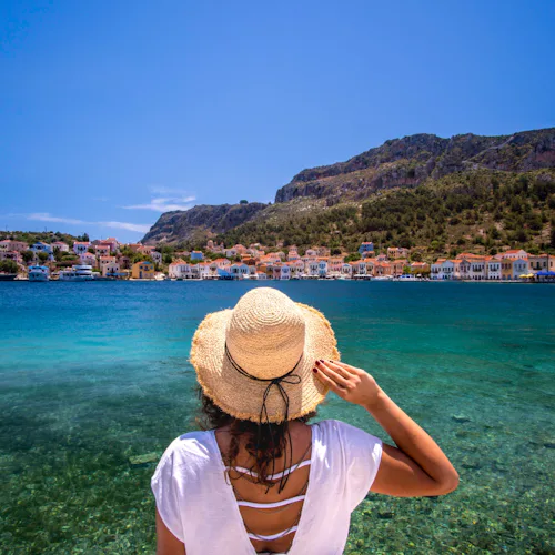 Shore of Megisti (Kastellorizo) Island, Greece.